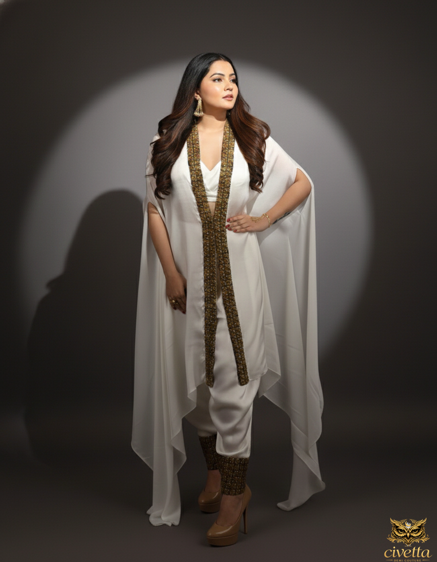 The Ivory Eclipse Cape Set
