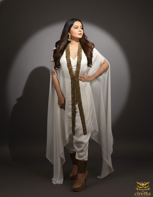 The Ivory Eclipse Cape Set