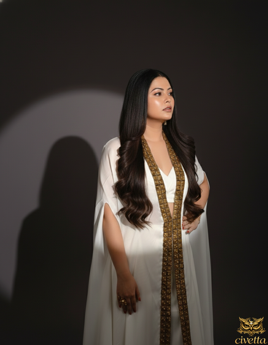 The Ivory Eclipse Cape Set