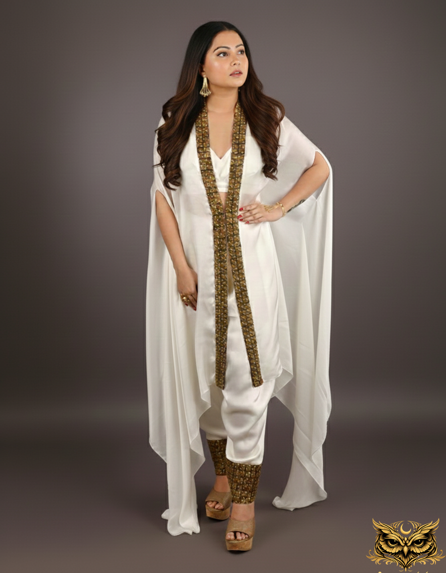 The Ivory Eclipse Cape Set